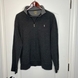 Ralph Lauren Long Sleeve Polo dark grey size large